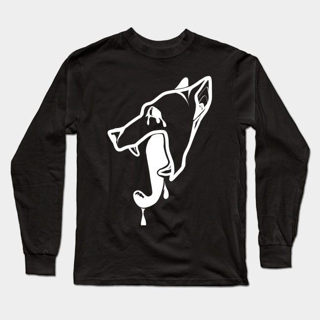 Sick Mutt (White) Long Sleeve T-Shirt by Shaderic